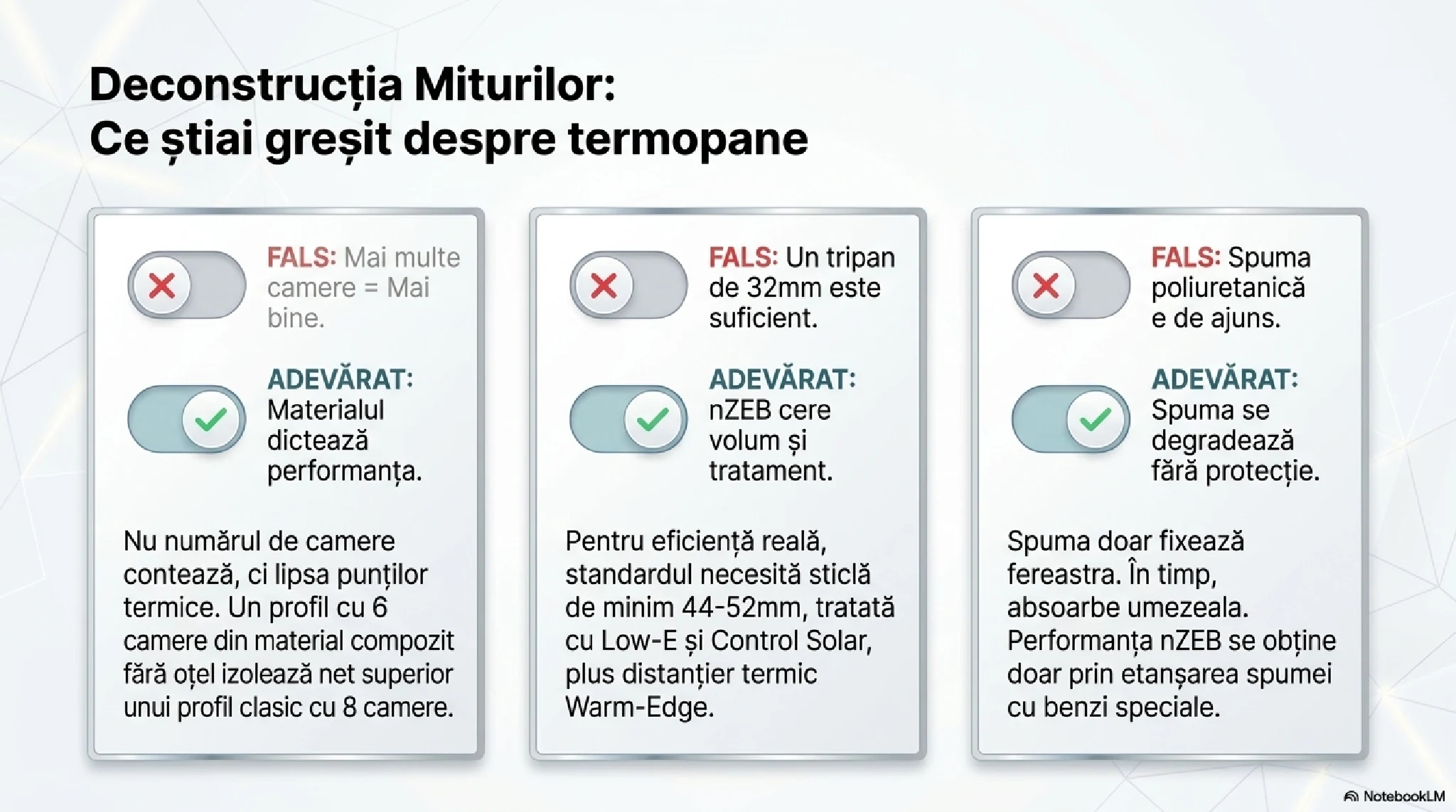 Mituri despre termopane: ce este fals și ce este adevărat