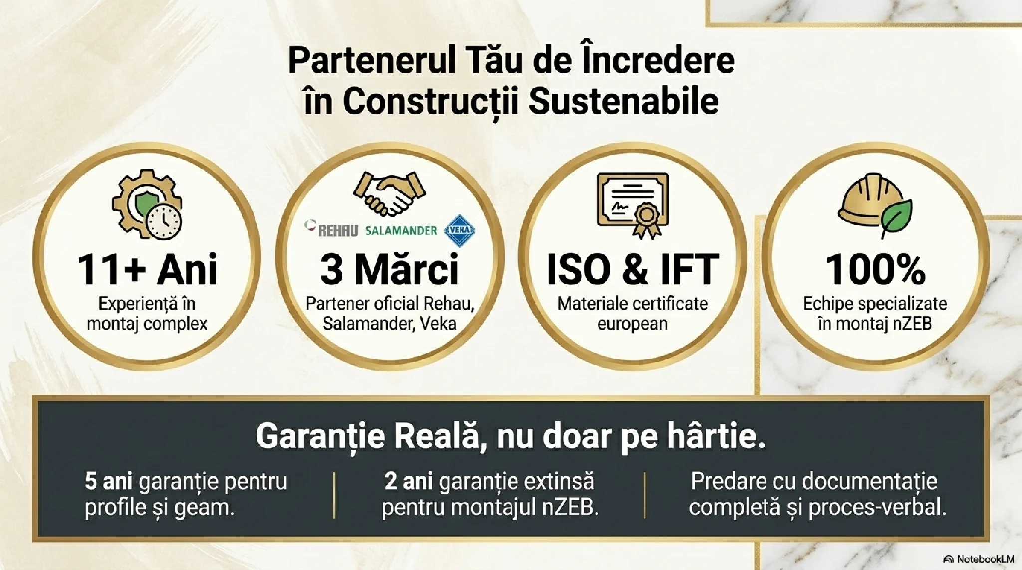 Partener de încredere: 11+ ani experiență, 3 mărci premium, certificări ISO și IFT