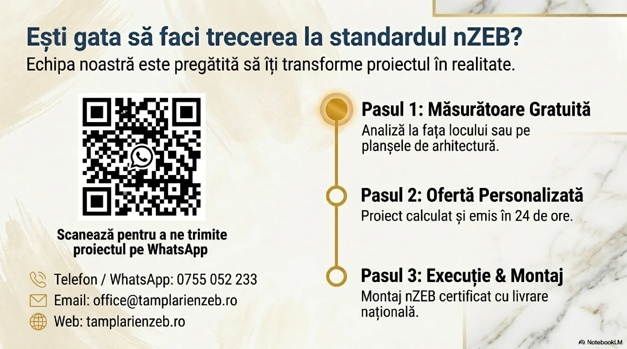 Contact Tâmplărie nZEB: măsurătoare gratuită, ofertă personalizată și montaj certificat